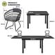 preview thumbnail 26 of 50, 5/7/11-Piece Set Outdoor Aluminum Extendable Patio Dining Set Rectangle Table with Rattan Chairs