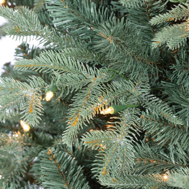 7 Foot Pre Lit Natural Cut Blue Spruce with 400 UL Clear Lights - N/A