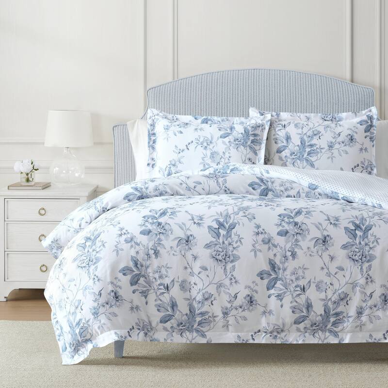 Martha Stewart Songbird Cotton Reversible Comforter Set