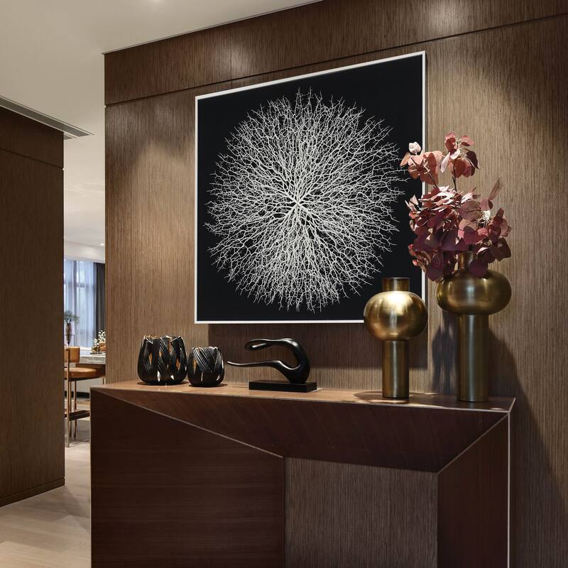 HUJI Roots On Linen Wall Art Decorative Accent