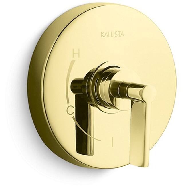 Kallista One Lever Handle Pressure Balanced Valve Trim - Less Rough In - Unlacquered Brass