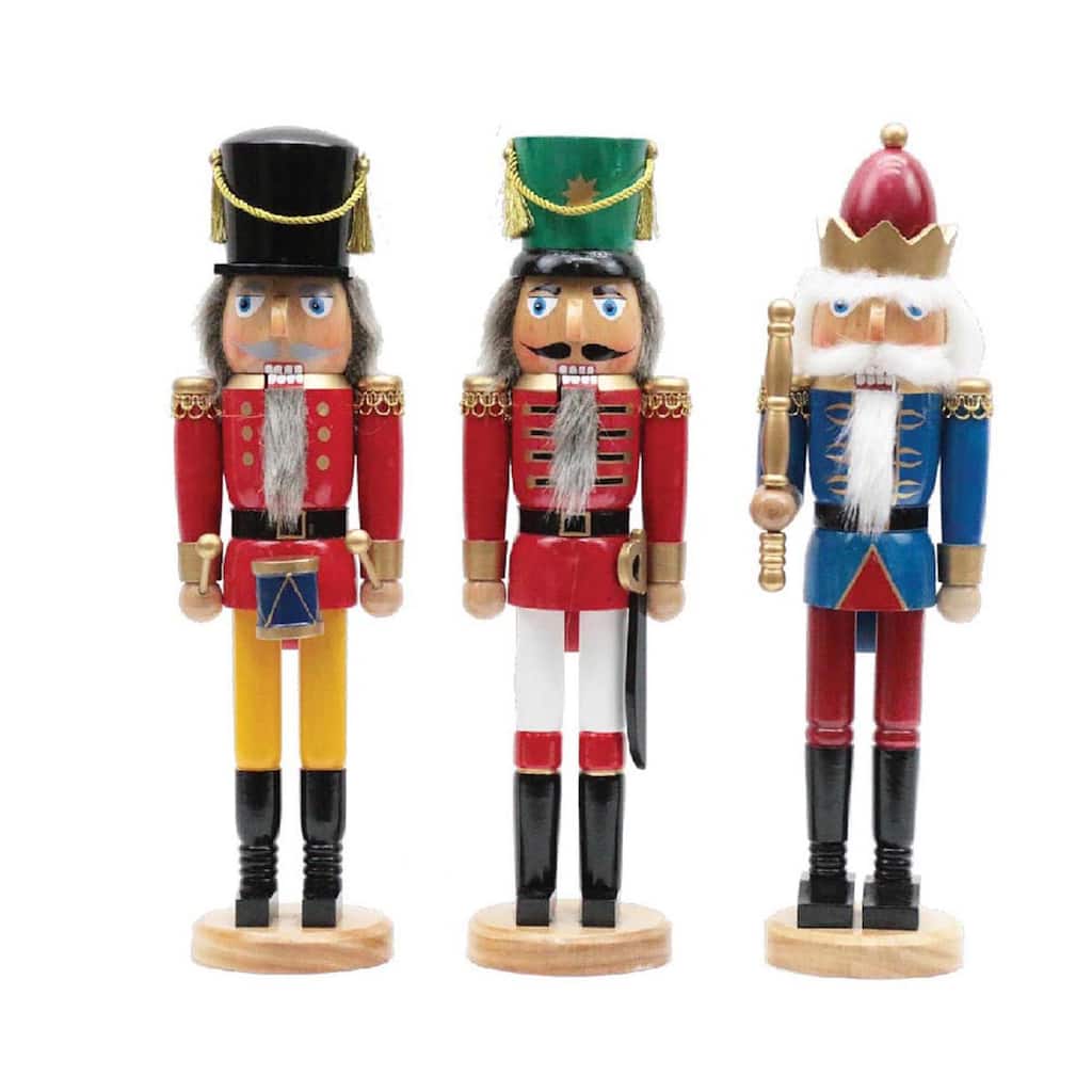 15 inch European Nutcracker, Set of 3 - red