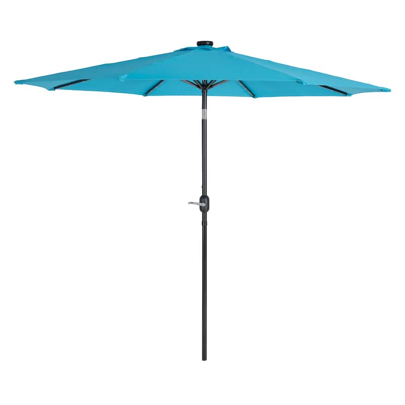 CorLiving 9ft Patio Umbrella with Lights, Tilting