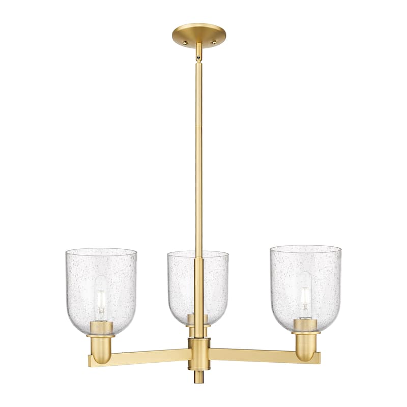Innovations Lighting Endless Possibilities Arcadia - Bella - 3 Light 27" Stem Hung Chandelier - Satin Gold/Seedy