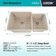 preview thumbnail 3 of 6, Lexicon Platinum Quartz 60/40 Double Bowl Kitchen Sink