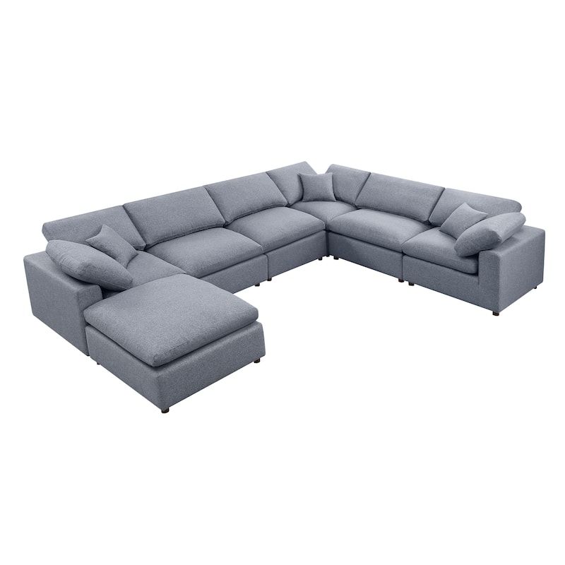 Large Modular Sectional Sofa Set Ushape Sectional Sofa with Ottoman