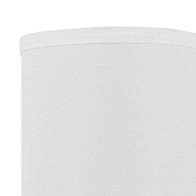 Liam 25 Inch Modern Wall Lamp, Hardback Fabric Shade, 1 LED, Metal, Silver
