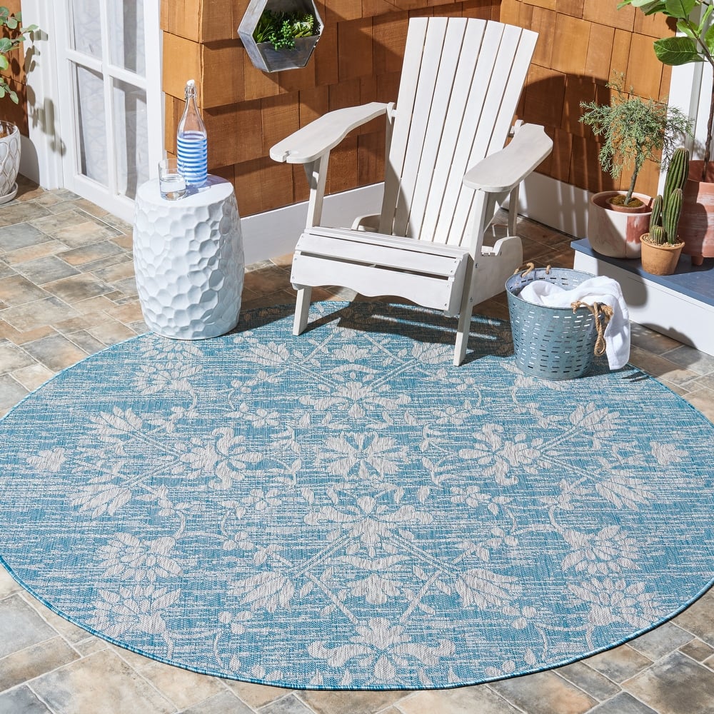SAFAVIEH Courtyard Rilka Indoor/ Outdoor Waterproof Patio Backyard Rug
