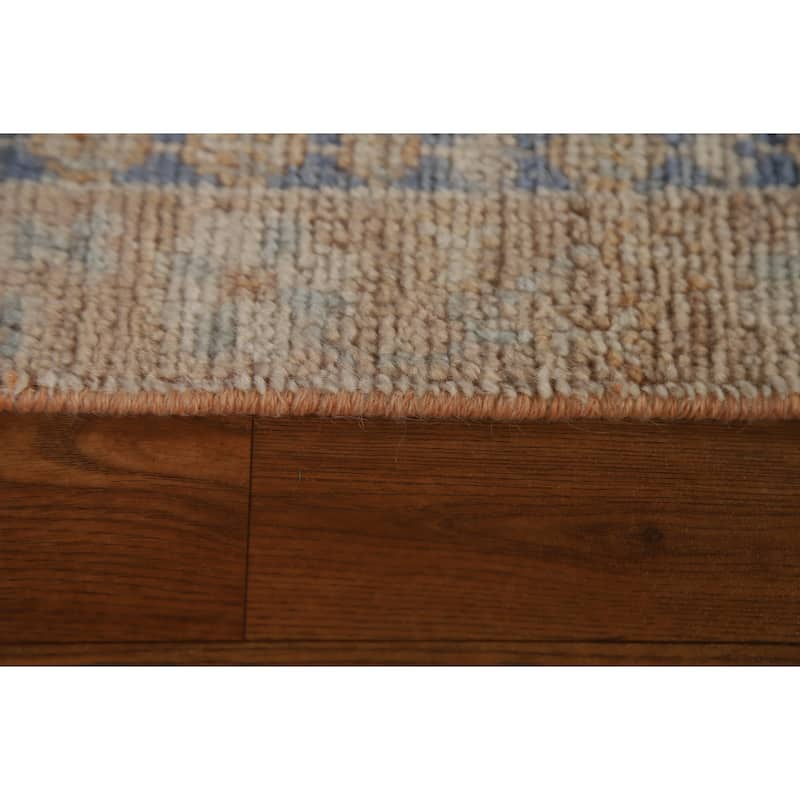 Vegetable Dye Oushak Turkish Oriental Wool Rug Handmade Foyer Carpet - 1'10" x 3'9"