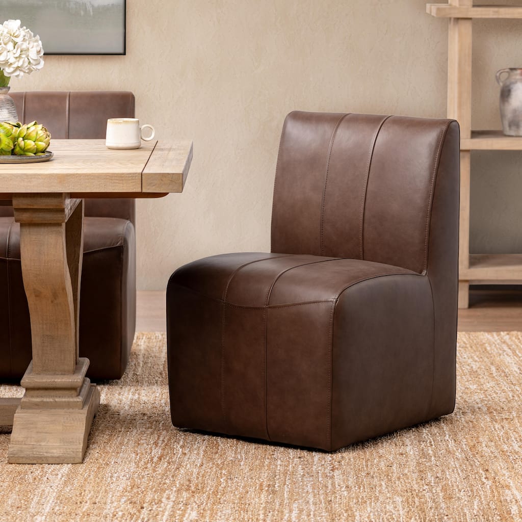 Carsen Top Grain Leather Dining Chair