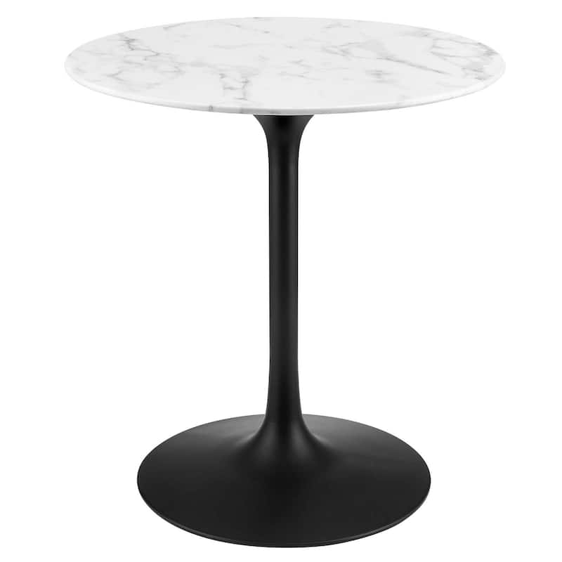Lippa 28" Round Artificial Marble Dining Table - N/A