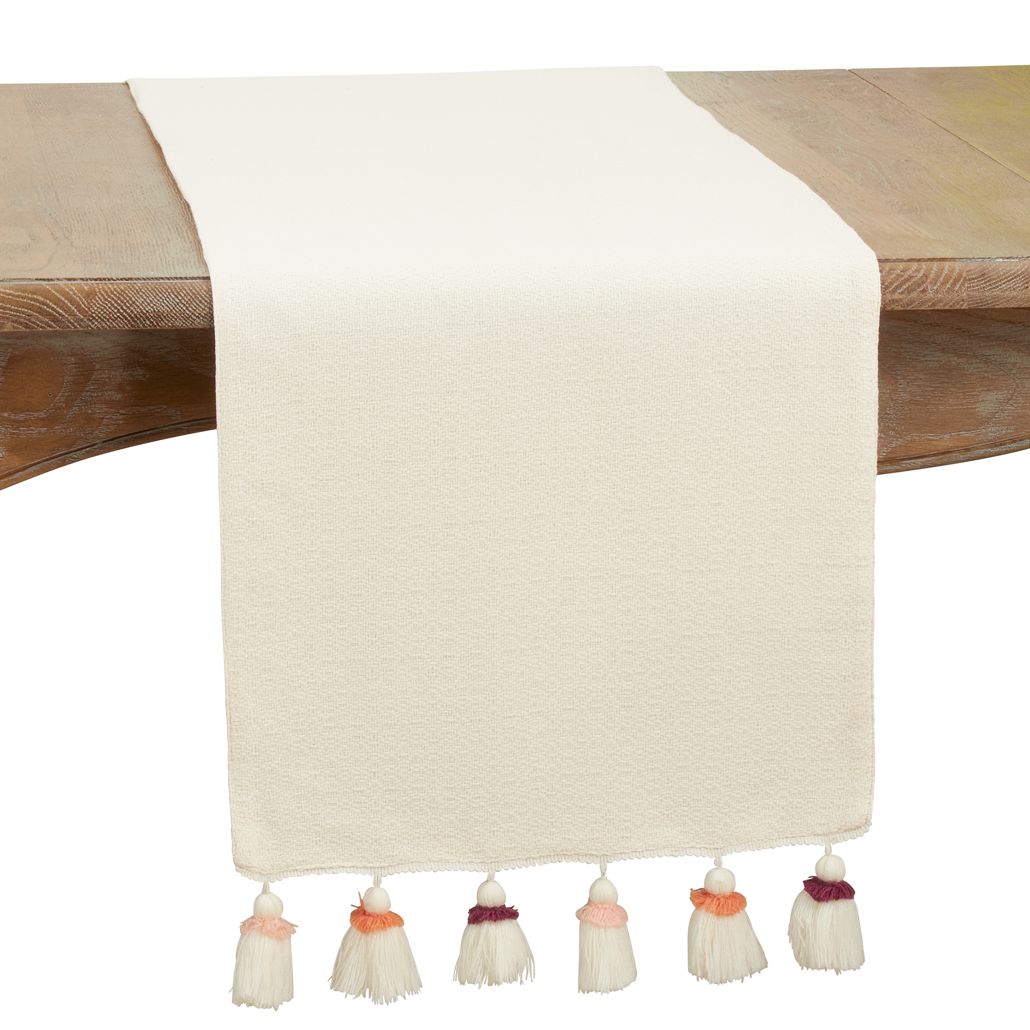 Table Runner With Tassel Design