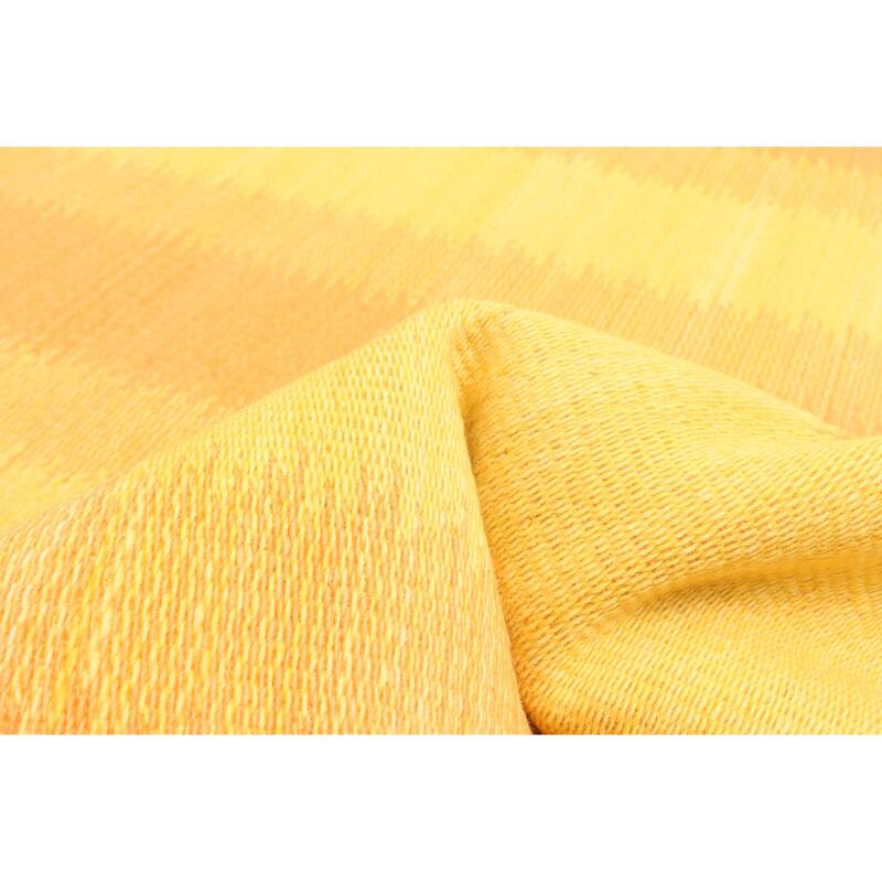 ECARPETGALLERY Flat-Weave Ankara FW Burnt Orange Wool Kilim - 5'0 x 7'11