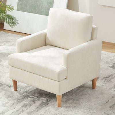set of 1 Accent Chair for Bedroom Living Room with Wood Legs