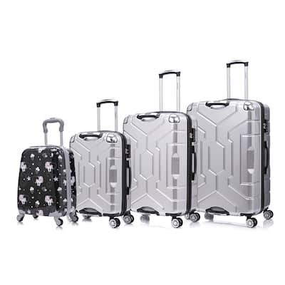 3 Piece Technology PC Hardshell Lightweight Durable Suitcase with Rotating Wheels and Adjustable Ergonomic Telescopic Handle