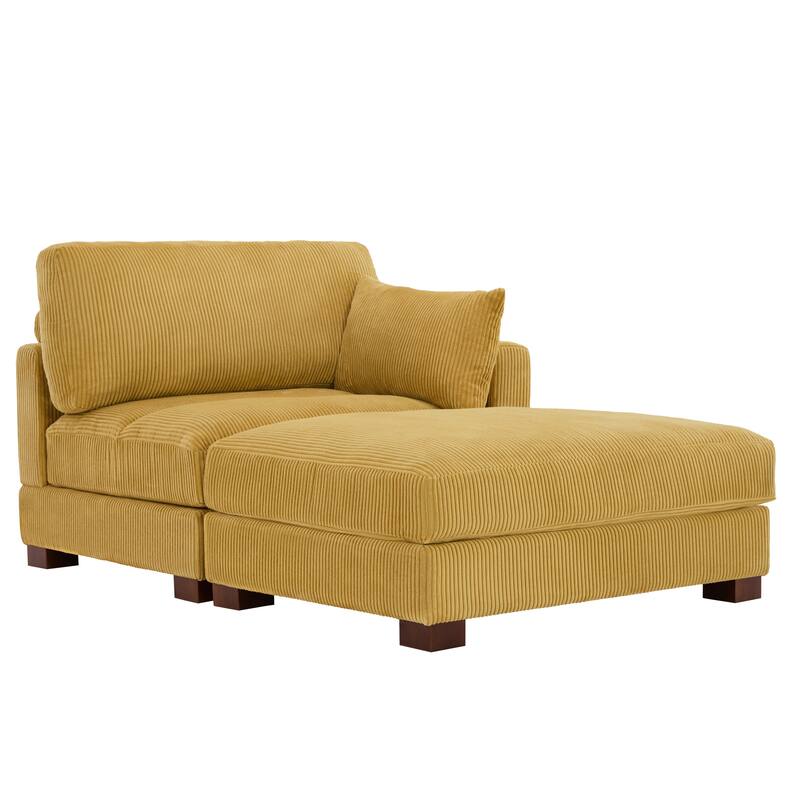 Sectional Sofa Set Modular Couch with Ottomans