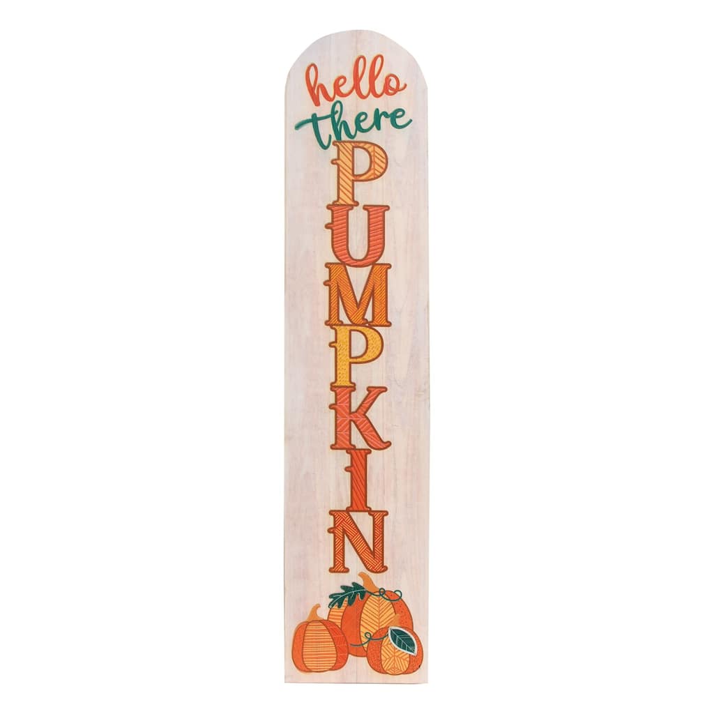 Hello There Pumpkin Textured Wooden Sign