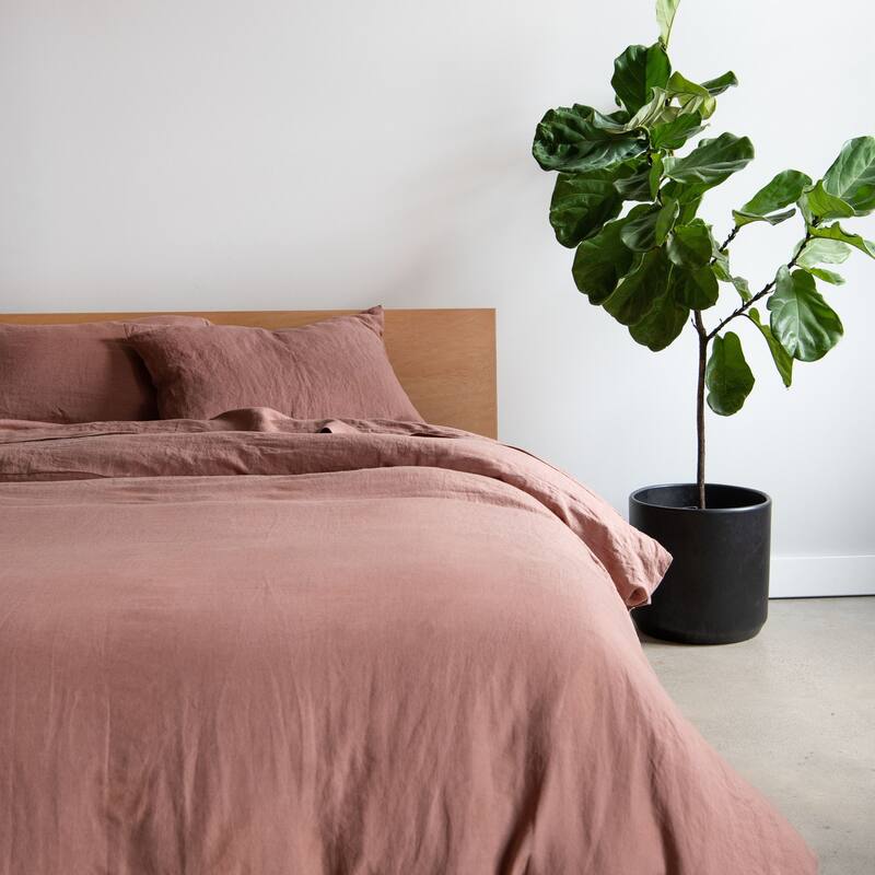 100% French Linen Pillowcase Set by BOKSER HOME