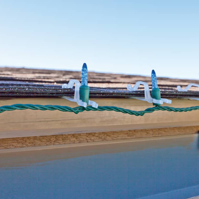 1000ct Clear Gutter and Shingle Christmas Light Clips - 4"
