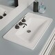 preview thumbnail 5 of 7, 31.5" Lydia White Rectangular Drop In Bathroom Sink with Overflow and 8" Widespread Faucet Holes