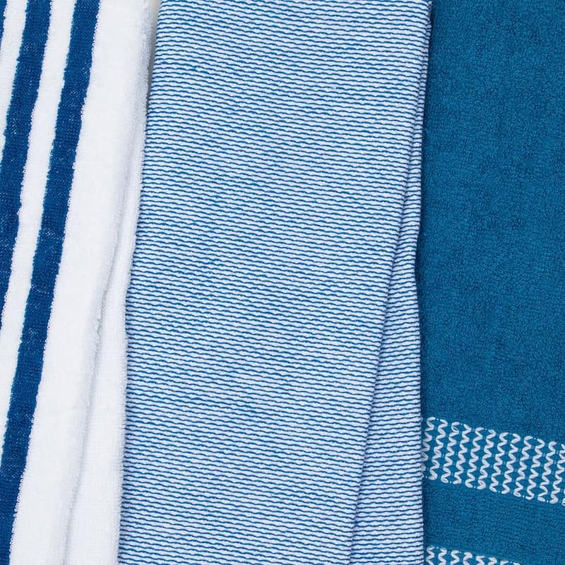 The Sloppy Chef Yarn Dyed 6-Piece Kitchen Towels - 16x26