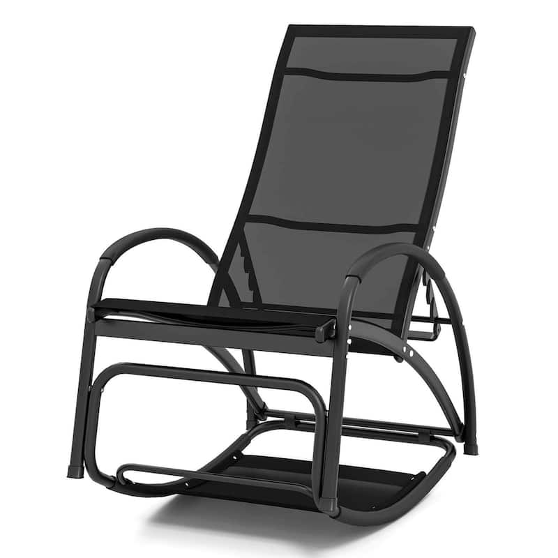 1/2 PCS 2-in-1 Convertible Lounge Chair Outdoor Rocking Chair Outdoor - 1 PCS