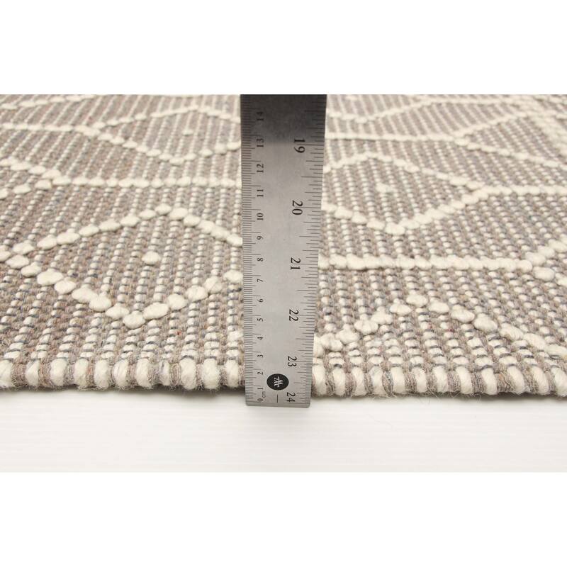 ECARPETGALLERY Braid weave Sienna Brown Wool Rug - 4'11 x 8'0