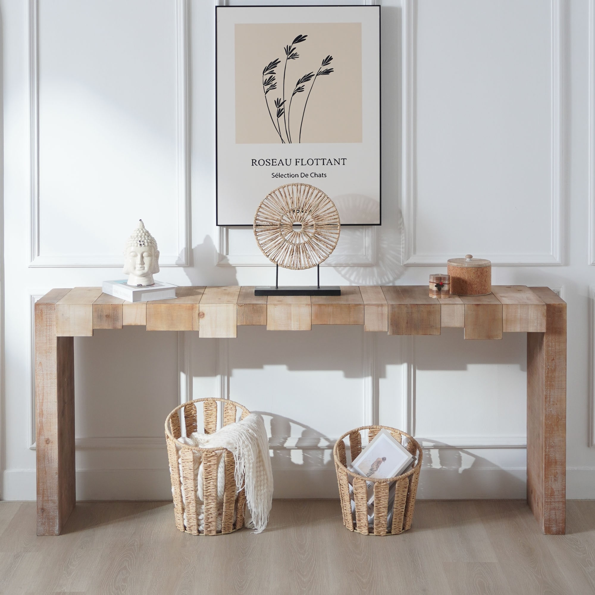 Modern Rustic Console Table - Multicolor