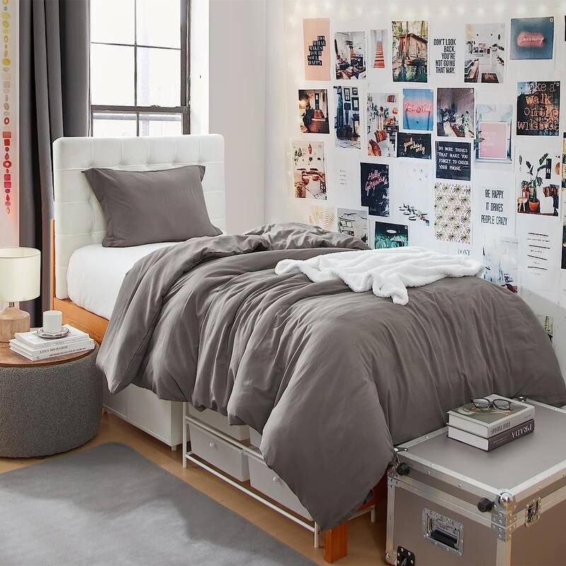 Natural Loft Twin XL Duvet Cover Set - Dark Brown