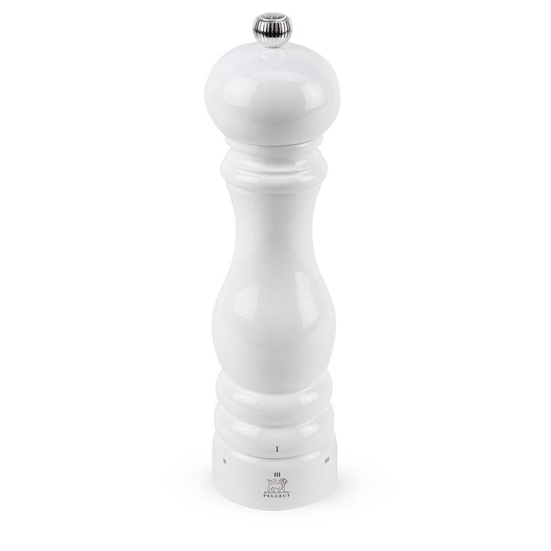 Peugeot Paris u'Select Zirlion Salt Mill, White Lacquer, 9 inch, Adjustable Grind - White - 1 Piece
