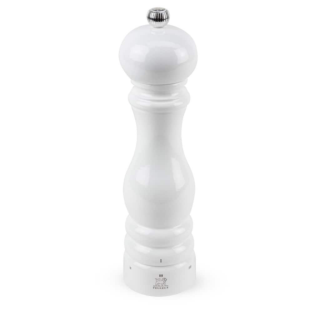 Peugeot Paris u'Select Zirlion Salt Mill, White Lacquer, 9 inch, Adjustable Grind