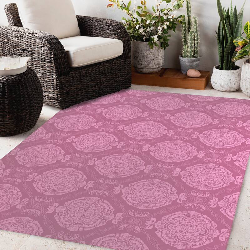 SUMA PINK Outdoor Rug By Kavka Designs Bed Bath & Beyond 34349108