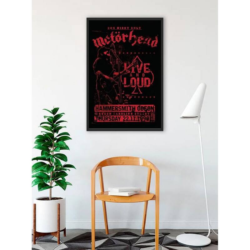 Motorhead's Live and Loud Hammersmith Odeon London Framed Poster - 24 x 36 Inch