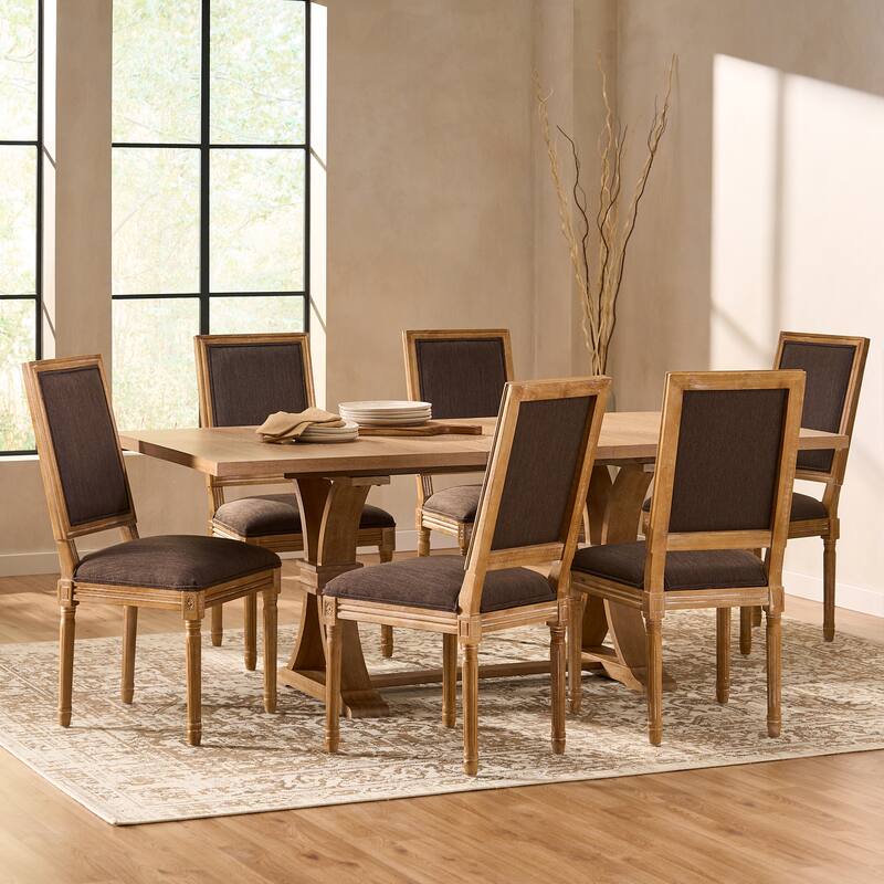 Regina Wood Dining Set by Christopher Knight Home - Brown/ Natural