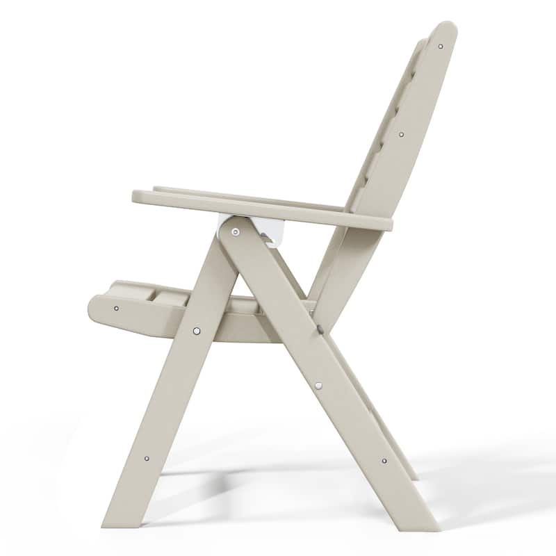 Laguna Foldable Highback Patio Dining Chair with Adjustable Recline Feature