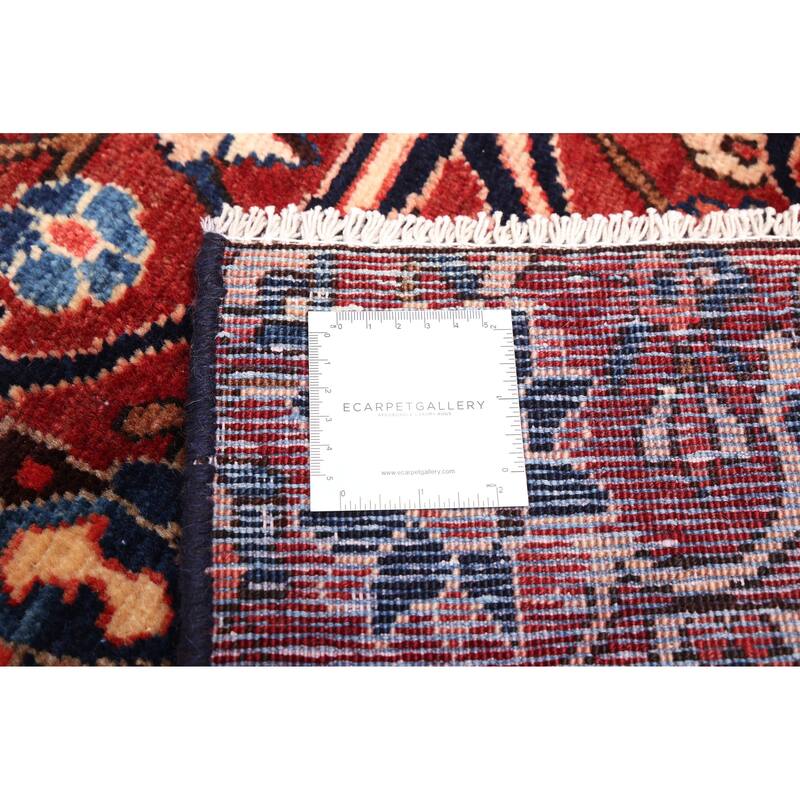 ECARPETGALLERY Hand-knotted Kayseri Vintage Dark Red Wool Rug - 6'4 x 9'9