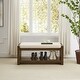preview thumbnail 20 of 23, 40"Accent Bench with Lower Shelf Shoe Rack, Padded Seating Bench, Modern Compact Bed End Bench with Storage, Removable Cushion Ivory