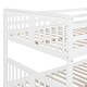 preview thumbnail 4 of 16, Full over Full Bunk Bed with Ladder for Bedroom, Guest Room Furniture-White