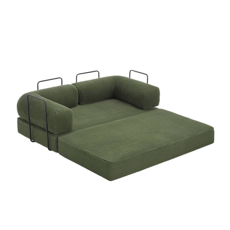 Corduroy Large Couch Convertible Floor Sofa Bed Sleeper