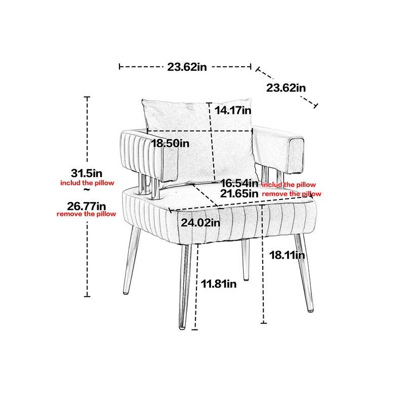 Accent Chair, Open Back Leisure Single Chair Modern Comfy Padded Seat Chair Bed Bath & Beyond