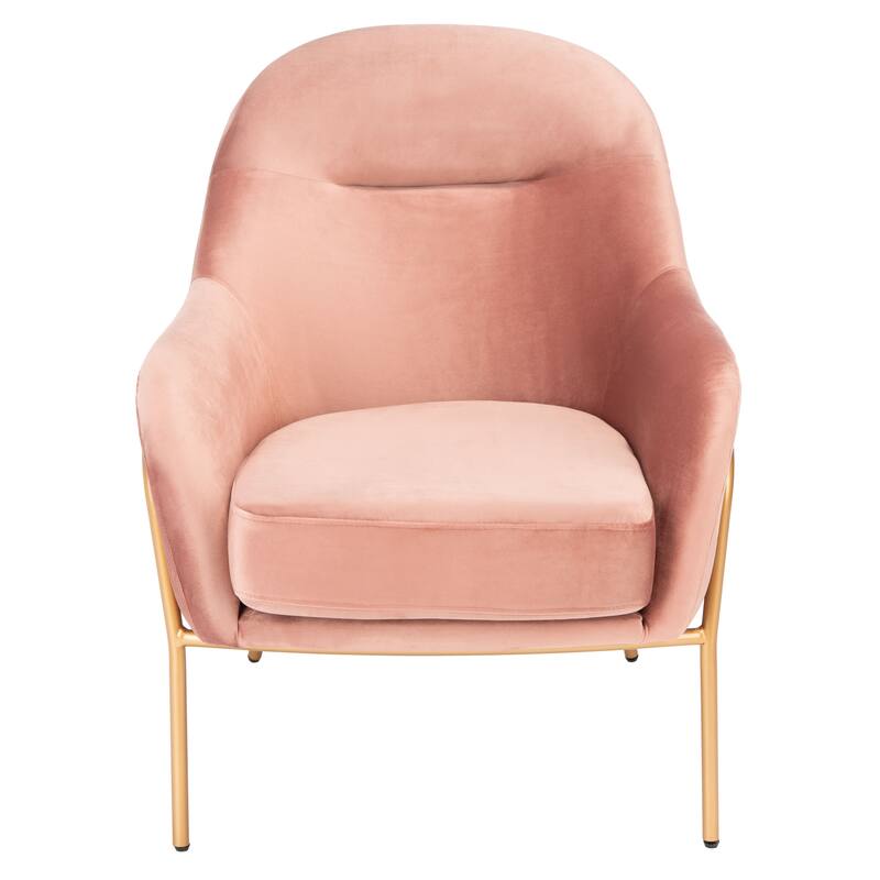 SAFAVIEH Eleazer Glam Velvet Accent Chair - 26.3" W x 31.8" L x 34" H