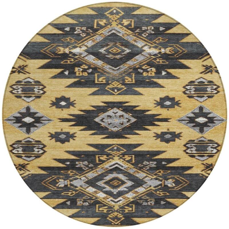 HomeRoots Tribal Transitional Rectangle Outdoor Rug
