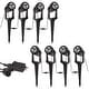 preview thumbnail 2 of 12, Pure Garden Corded LED Landscape Spotlights Weather-Resistant Outdoor Lighting - Set of 8 - Set of 8