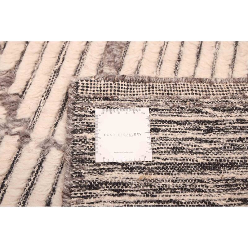 ECARPETGALLERY Hand-knotted Tangier Cream Wool Rug - 5'1 x 7'9