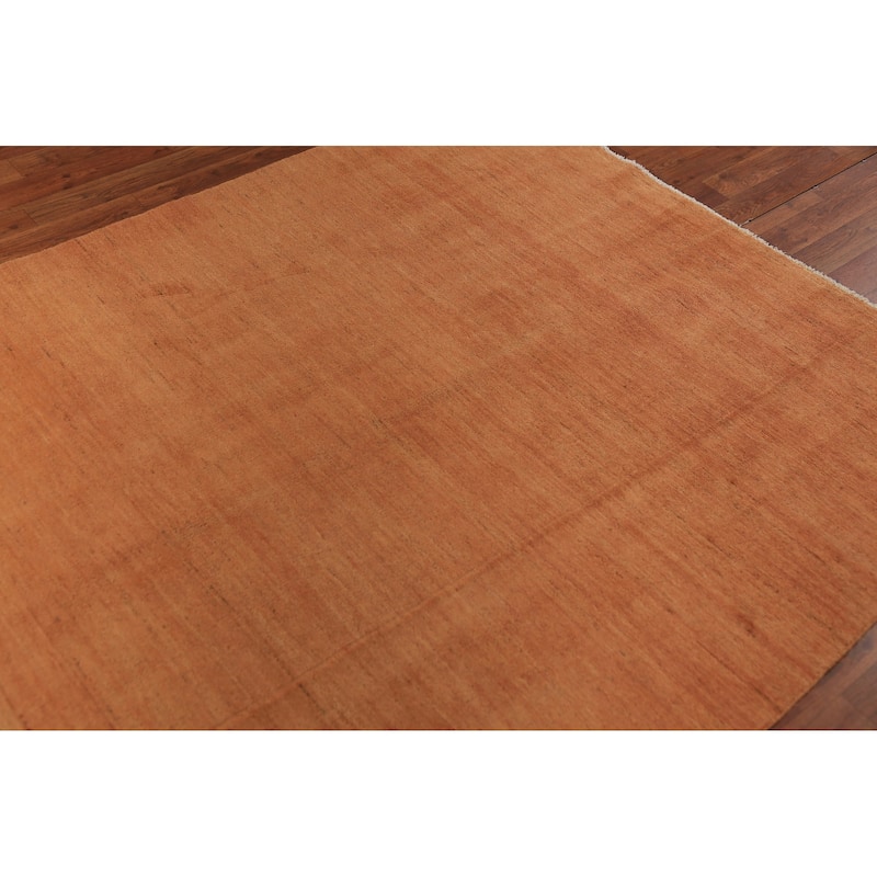 Tribal / Modern Gabbeh Area Rug Oriental Hand-Knotted Wool Carpet - 5'0" x 5'7"