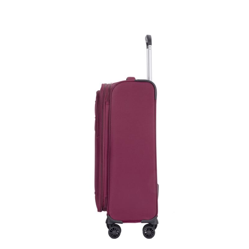 3-Piece Set (18/Travelbag /toiletry bag) ,Softshell Suitcase Spinner Wheels Terylene Polyester Luggage Sets