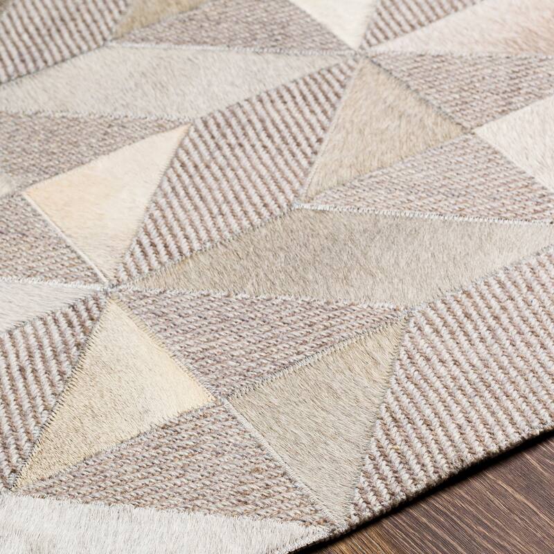 Surya Medina Modern Hair-on-hide Leather Area Rug