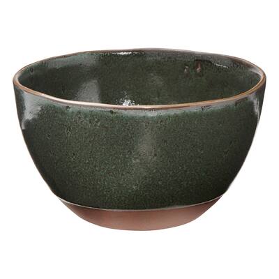 Deep Forest Matte Glaze Ceramic Bowl - 28oz Dark Green Dining & Snack Bowl, Dishwasher Safe, 3.1" H x 5.5" W