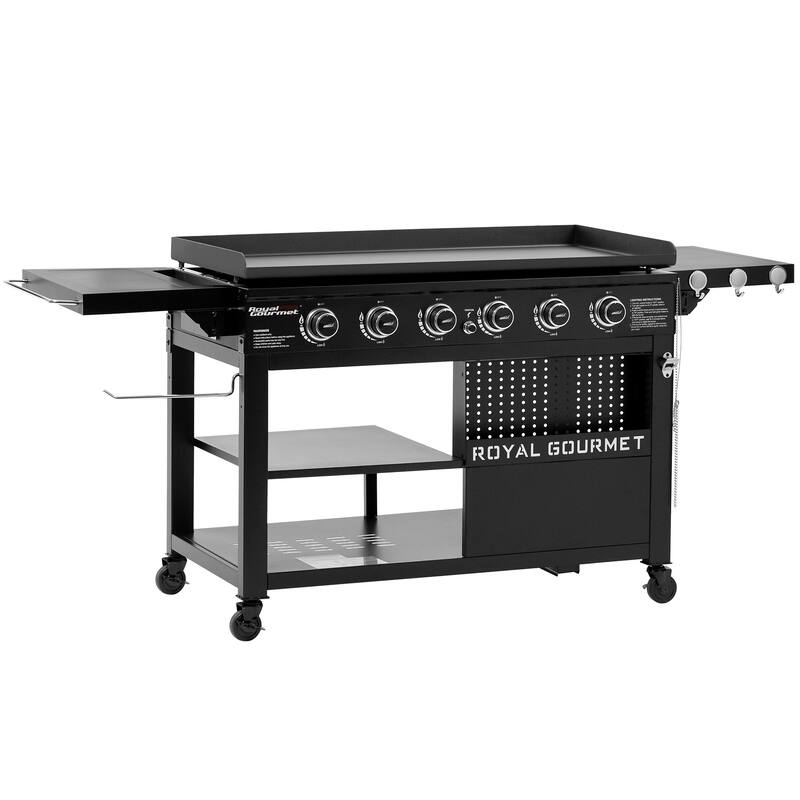 Royal Gourmet GB6000 44-Inch 6-Burner Flat Top Gas Grill Griddle