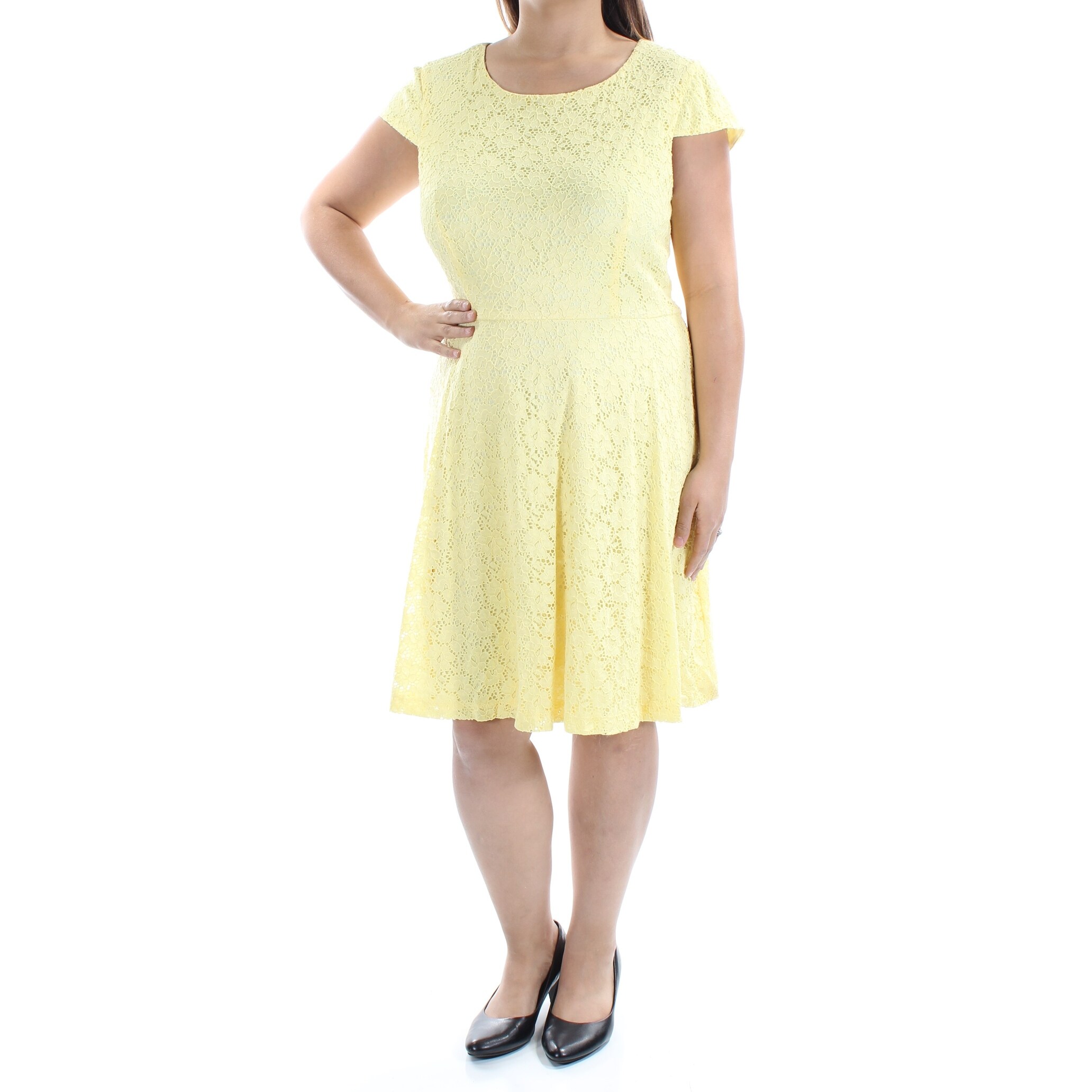 yellow dress size 18